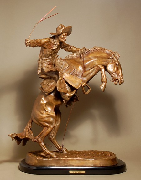 STUNNING DYNAMIC BRONZE BRONCHO BUSTER BY FRE. REMINGTON-BIG