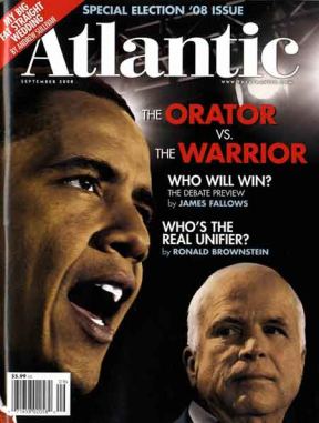 THE ATLANTIC  MAGAZINE BARACK OBAMA ORATOR COVER ISSUE 2008
