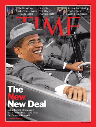 TIME MAGAZINE BARACK OBAMA  NEW DEAL COVER ISSUE 2008