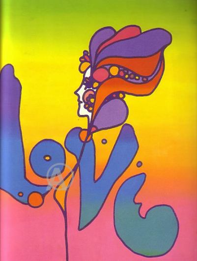 PETER MAX MOST FAMOUS LOVE LITHOGRAPH HAND SIGNED wCOA!